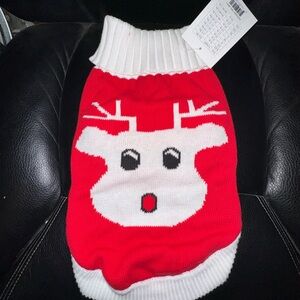 Doggie Design Red & White Cotton Dog Sweater - Large